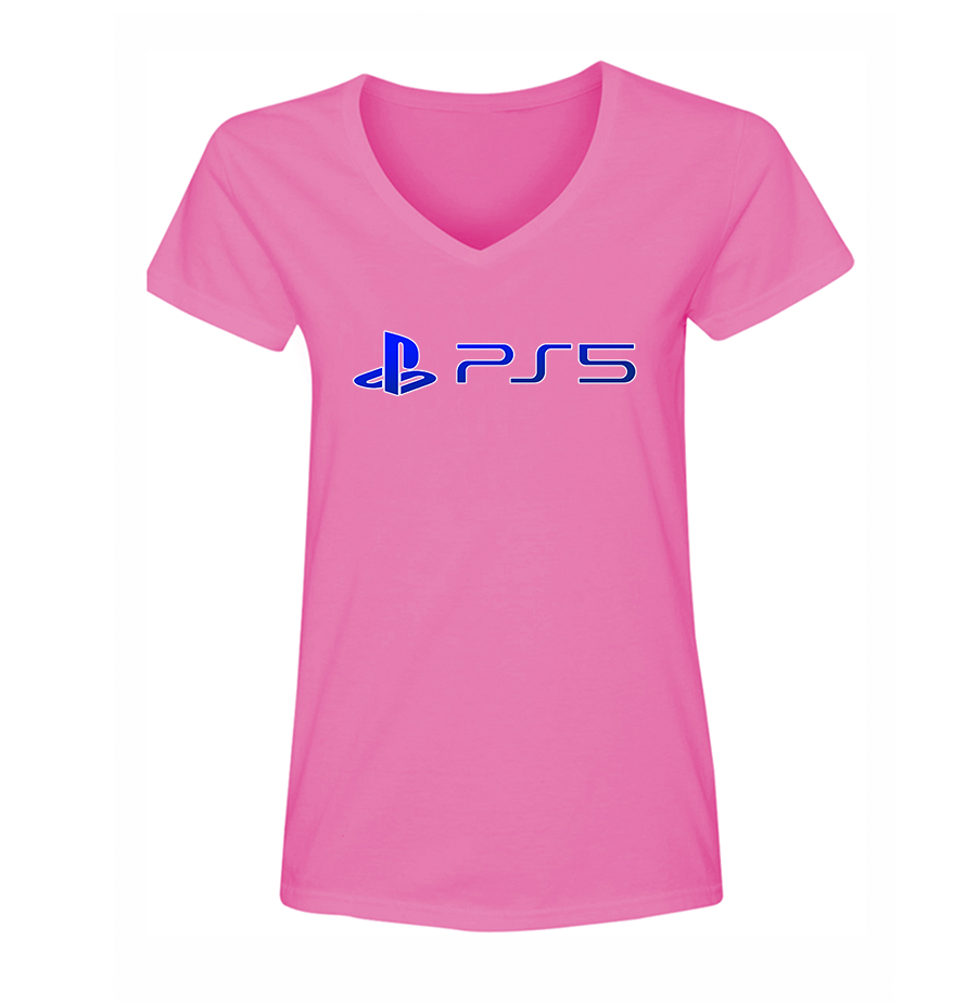 Women's Play Station PS5 V-Neck T-Shirt