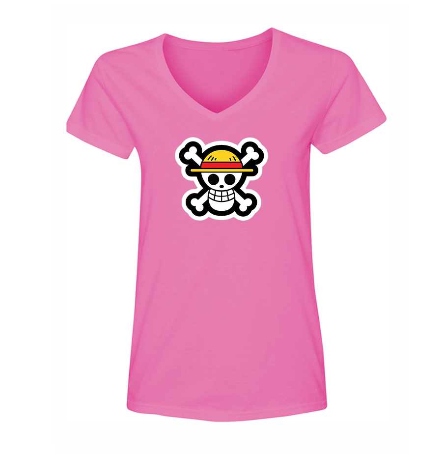 Women's StrawHat  V-Neck T-Shirt