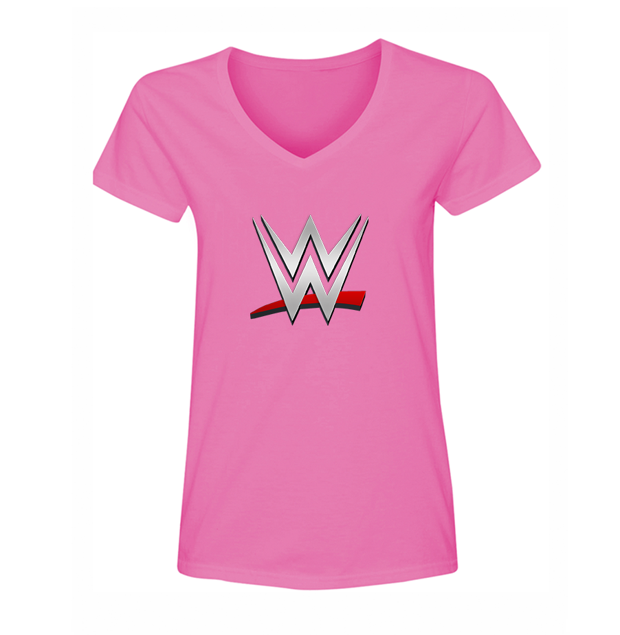 Women's WWE Wrestling V Neck T Shirt – Tee
