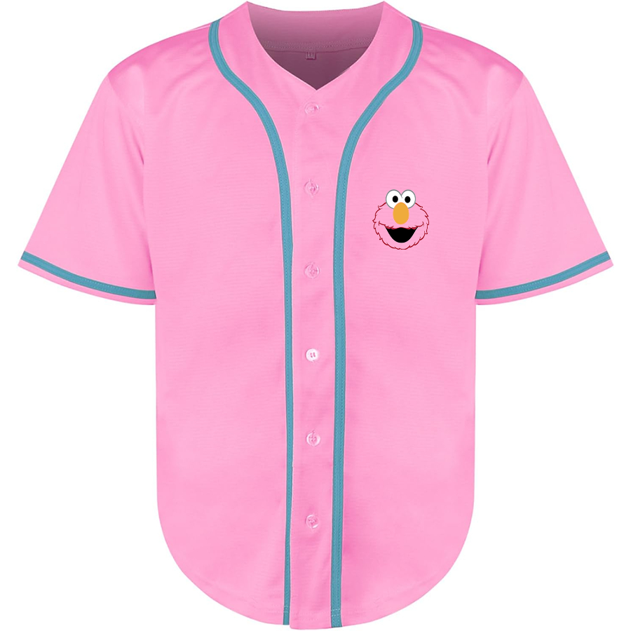 Men's Sesame Street Elmo Face Baseball Jersey