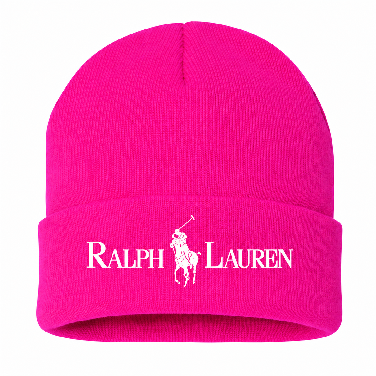 Polo Ralph Lauren white-logo beanie in Hot Pink