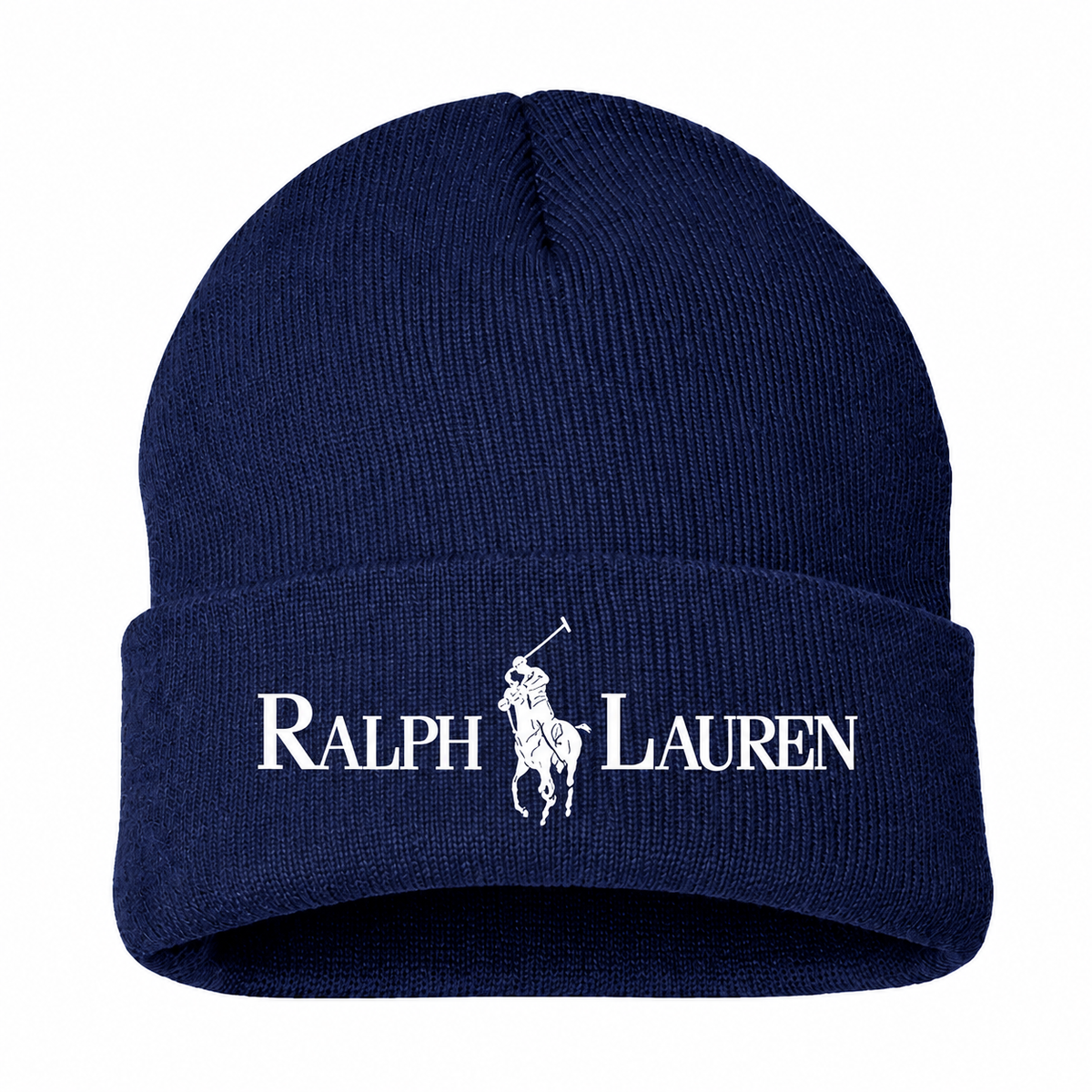 Polo Ralph Lauren white-logo beanie in Navy