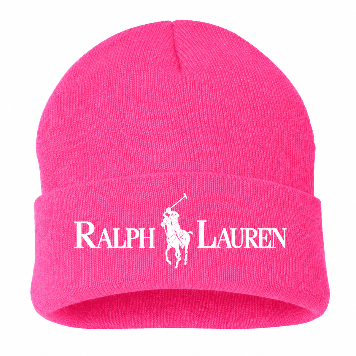 Polo Ralph Lauren white-logo beanie in Pink