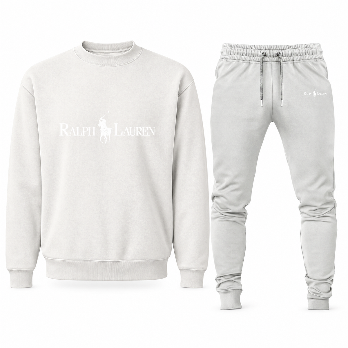 Men's Polo Ralph Lauren sweatshirt and joggers set, White