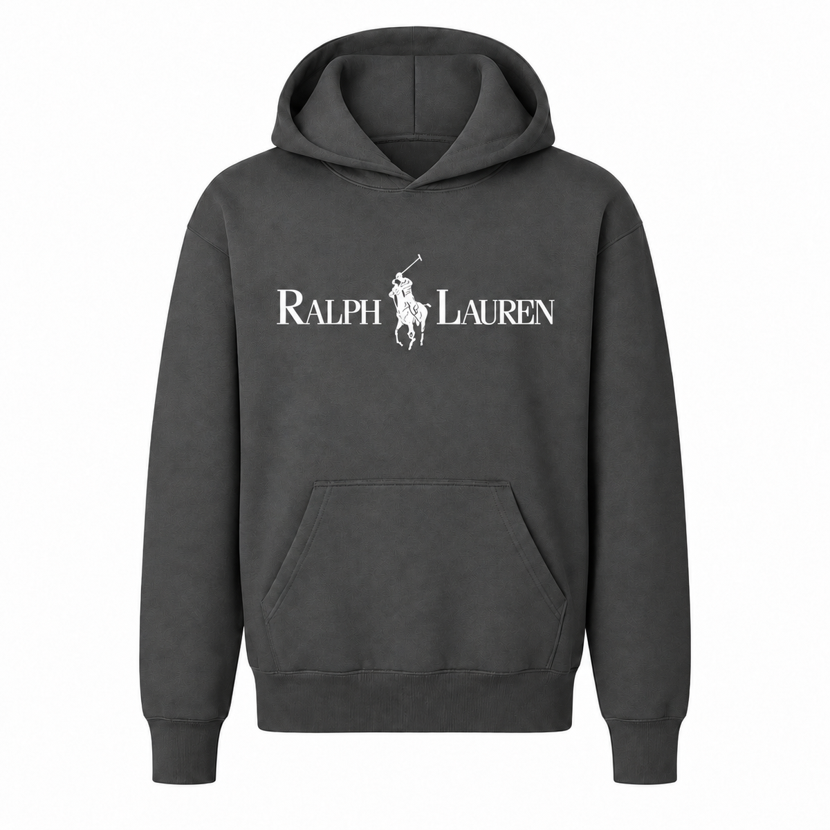 Youth Polo Ralph Lauren white design pullover hoodie, Charcoal