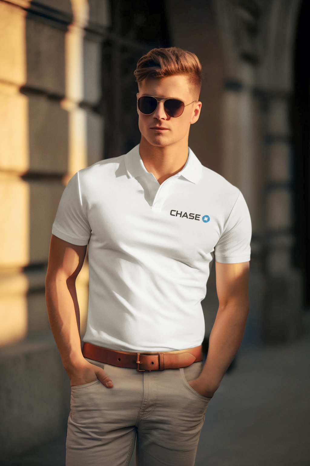 Men's Chase Bank Dry Blend Polo