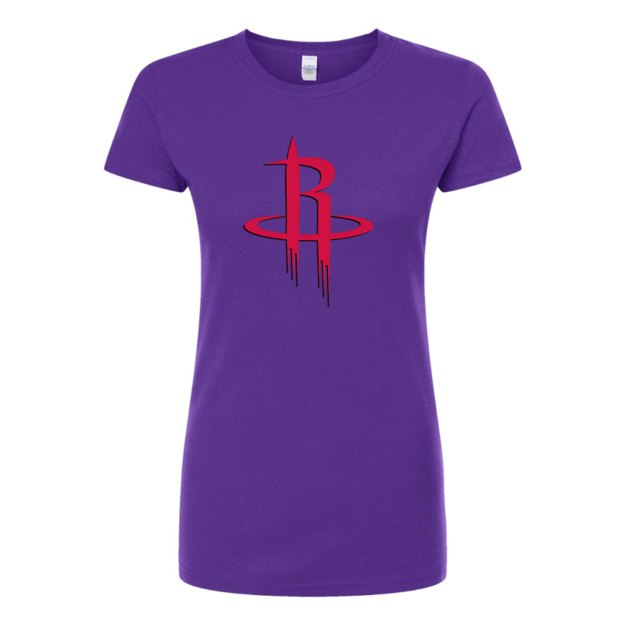 Women's Houston Rockets  Round Neck T-Shirt