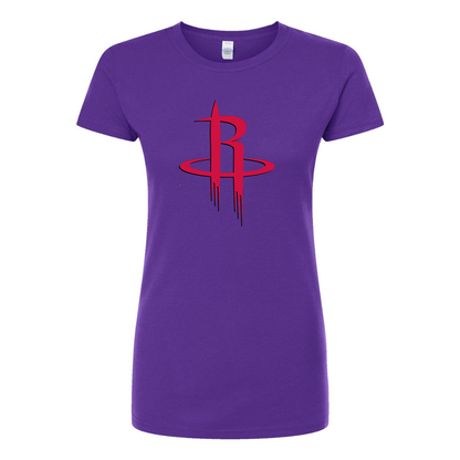 Women's Houston Rockets  Round Neck T-Shirt