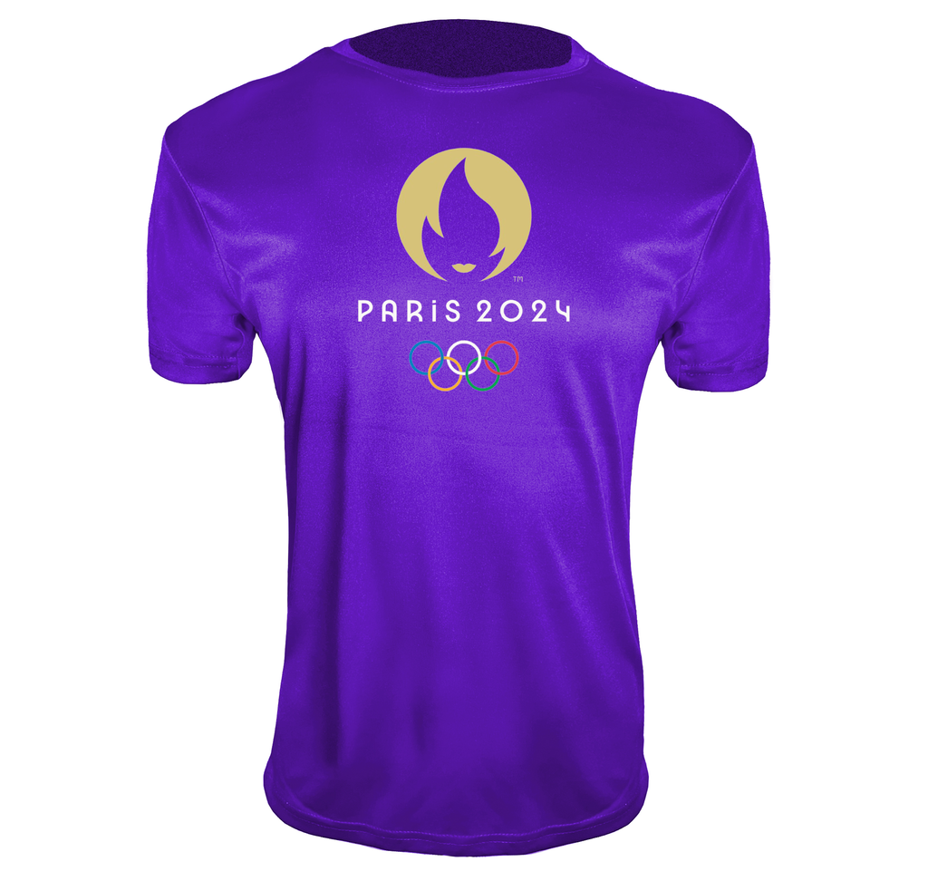 Youth New Olympics 2024 Paris Logo Polyester T-Shirts