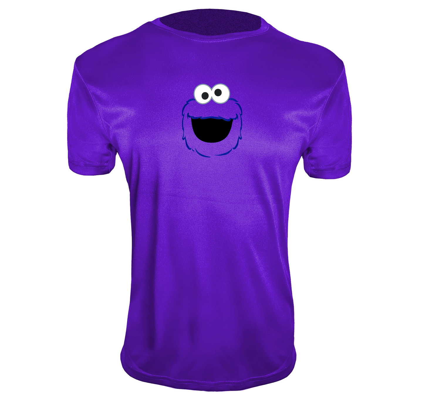 Youth Sesame Street Cookie Monster face Polyester T-Shirts