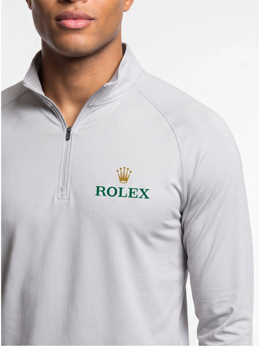 Men's Rolex Lightweight Quarter-Zip Athletic Shirt Long Sleeve Performance Wear