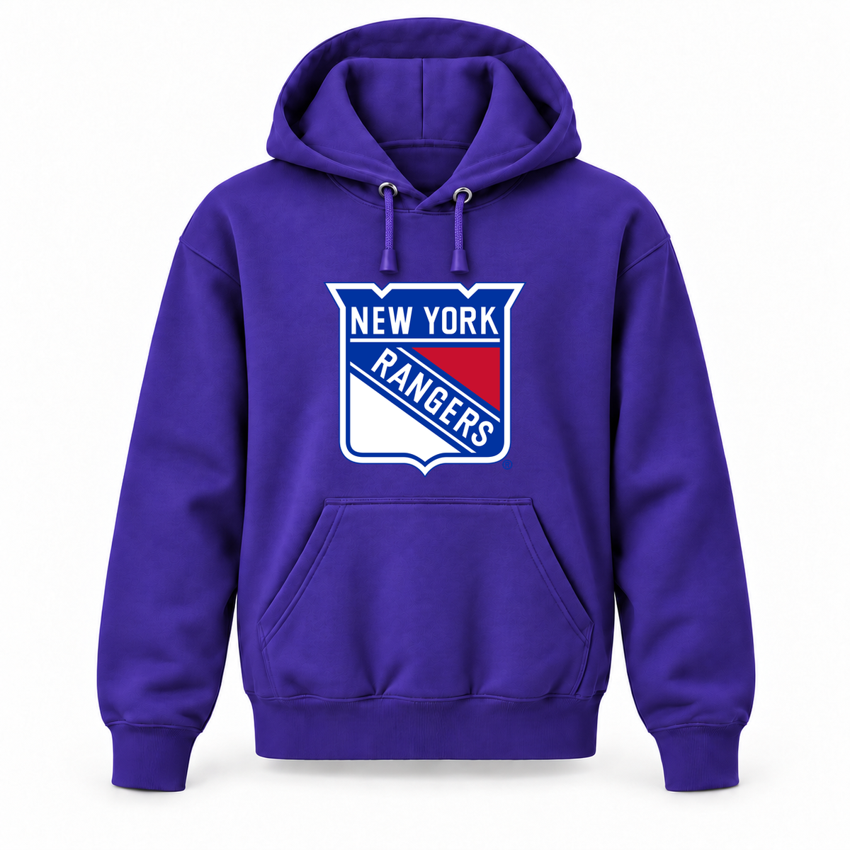 Youth New York Rangers sale pullover hoodie in Purple, front design