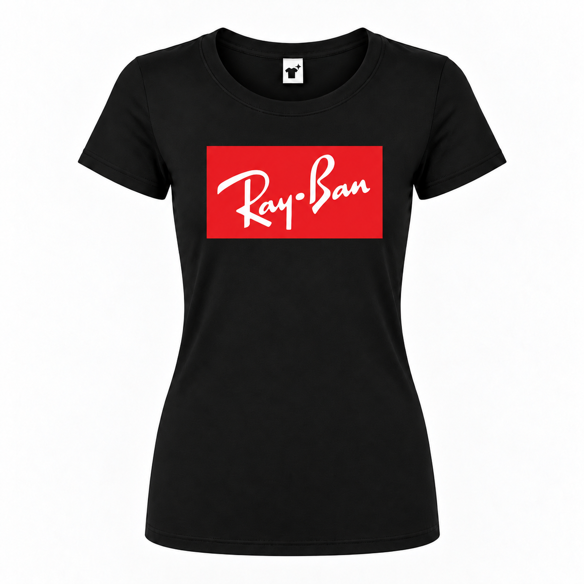 Women's Ray-Ban Round Neck T-Shirt, black