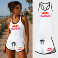 Women's Red Bull tank top and shorts set in White