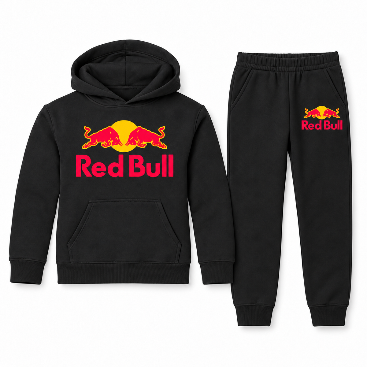 Red Bull youth hoodie and jogger set in Black