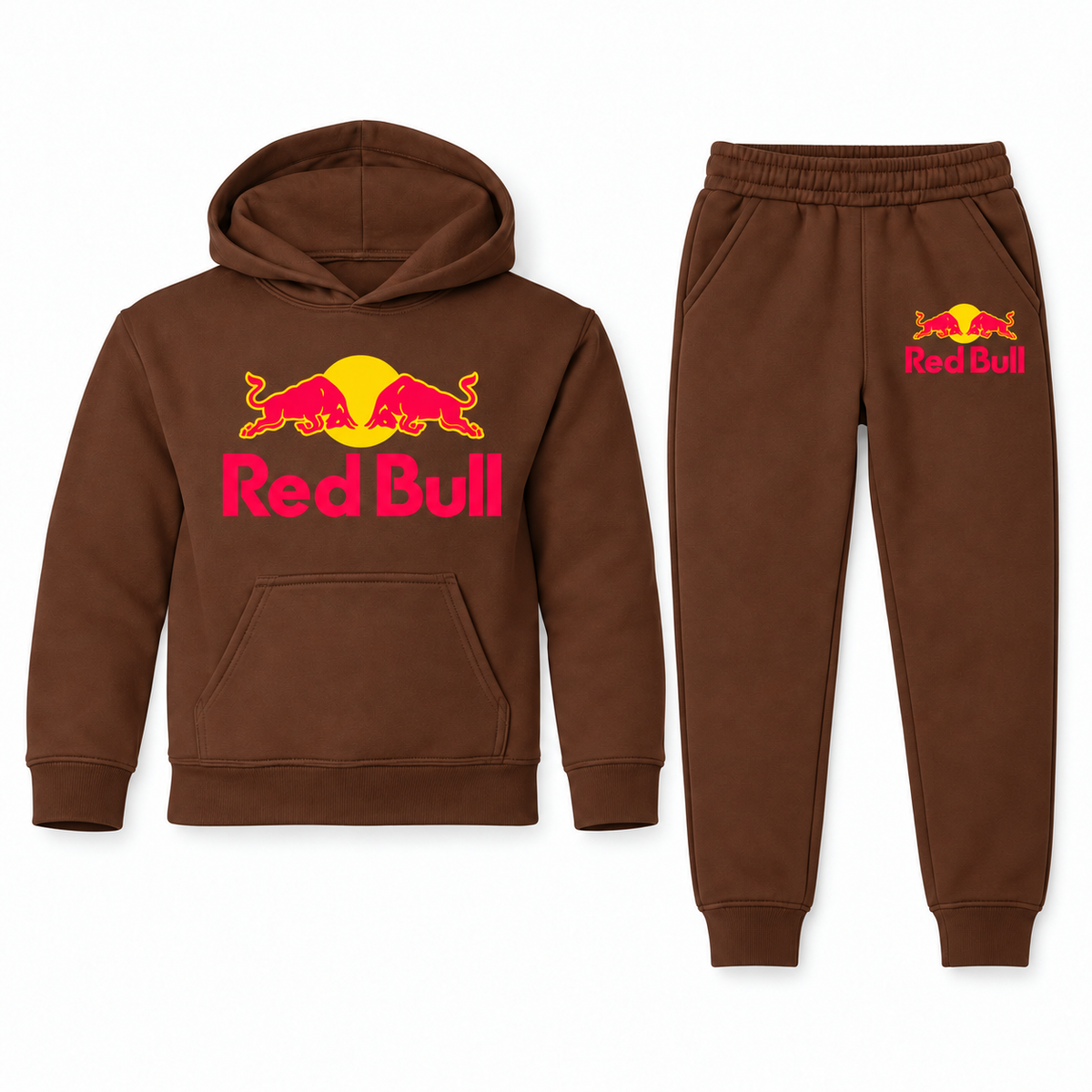 Red Bull youth hoodie and jogger set in Brown
