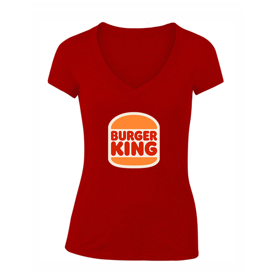 Women's Burger King V Neck T-Shirt