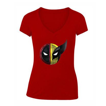 Women's Deadpool & Wolverine V Neck T-Shirt