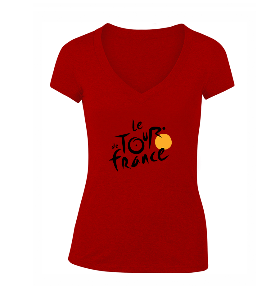 Women's Le Tour De France V Neck T-Shirt