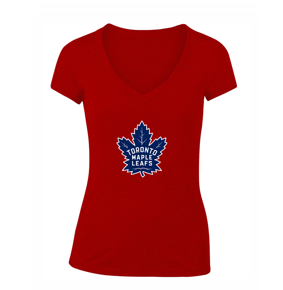 Women's NHL - Toronto Maple Leaf V-Neck T-Shirt