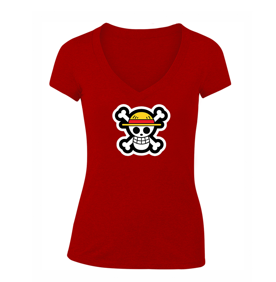 Women's StrawHat  V-Neck T-Shirt