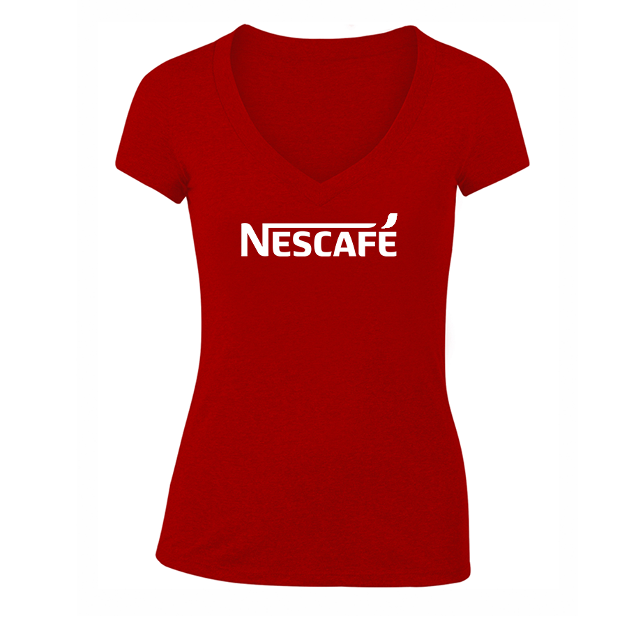 Women's Nescafe V Neck T-Shirt