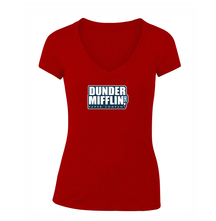 Women's Dunder Mifflin V Neck T-Shirt