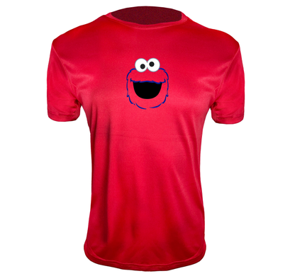 Men's Sesame Street Cookie Monster face Polyester T-Shirts