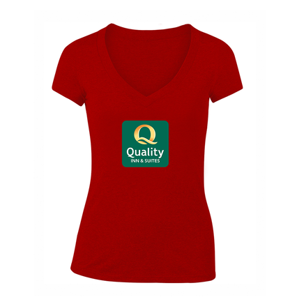 Women's Quality Inn & Suites  V Neck T-Shirt