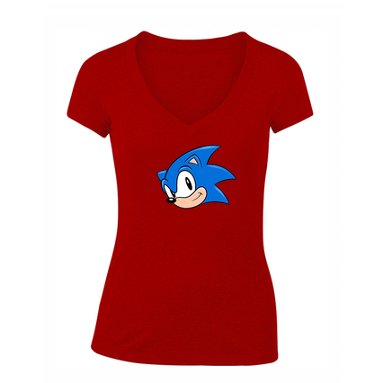 Women's  Sonic the Hedgehog V Neck T-Shirt