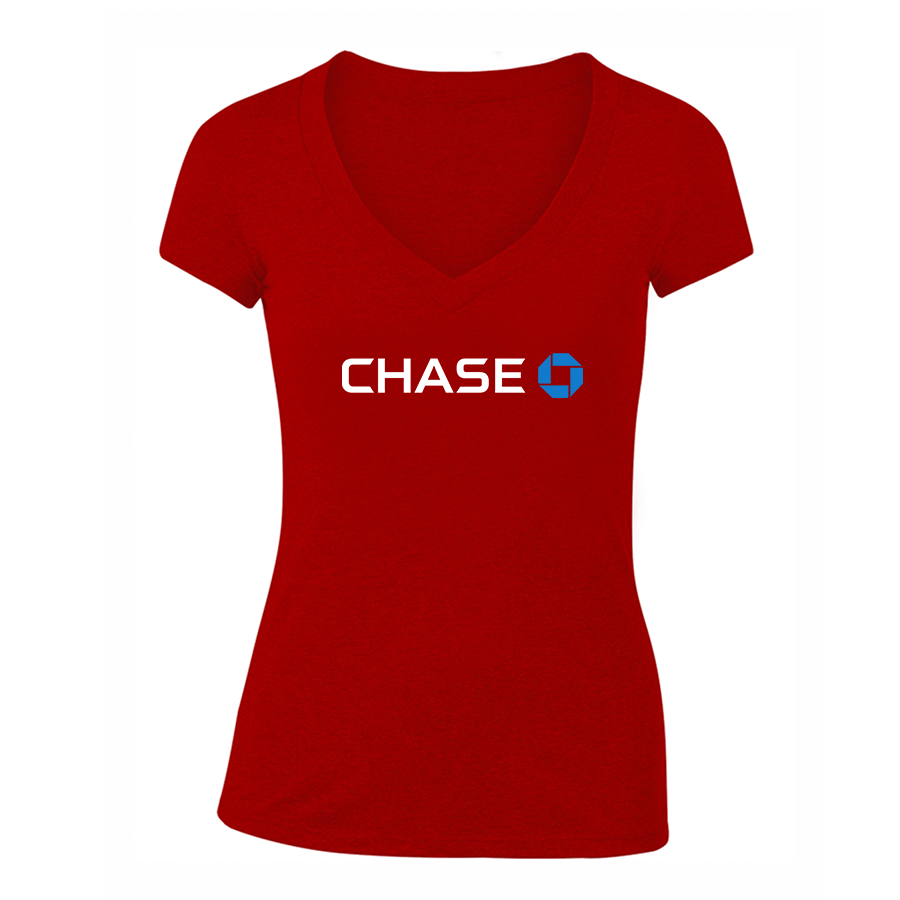 Women's Chase Bank V Neck T-Shirt