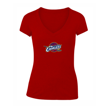 Women's Cleveland Cavaliers  V Neck T-Shirt