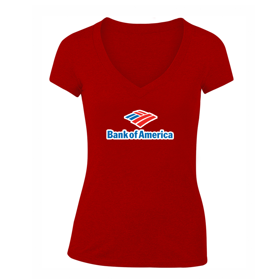 Women's Bank Of America V-Neck T-Shirt