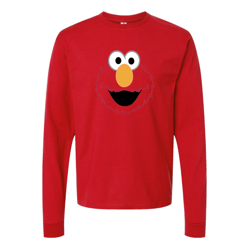 Men's Sesame Street Elmo Face Long sleeves T-Shirt