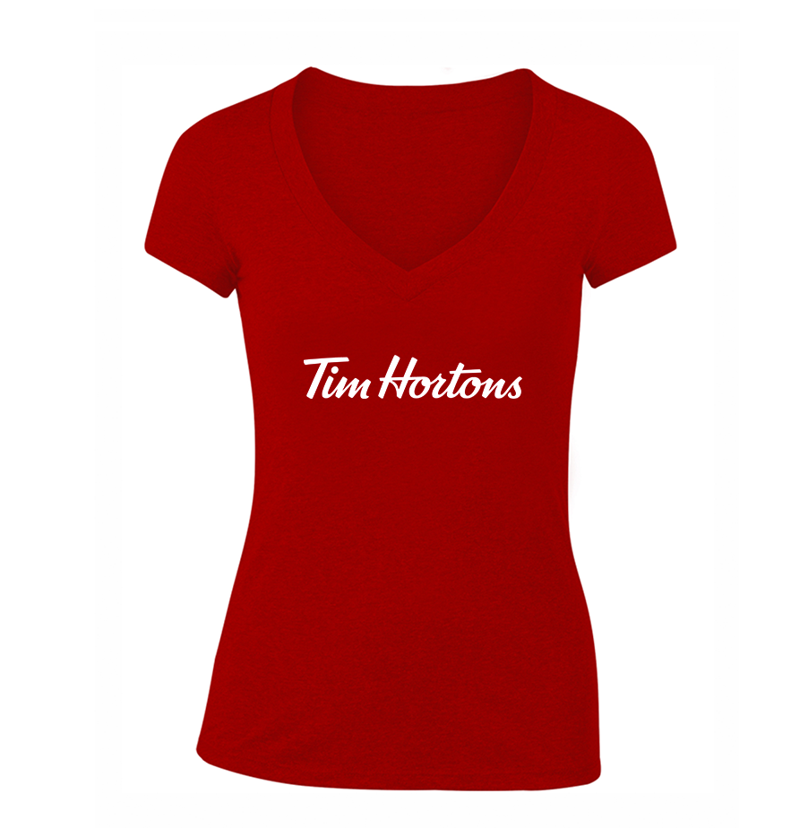 Women's  Tim Hortons V Neck T-Shirt