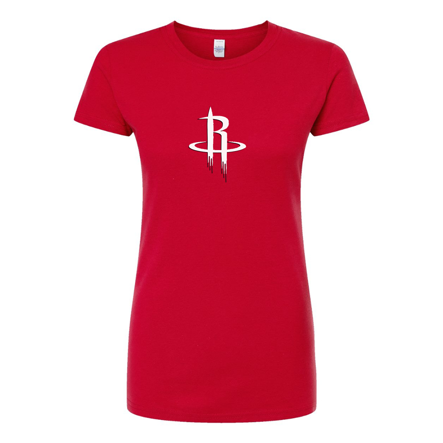 Women's Houston Rockets  Round Neck T-Shirt