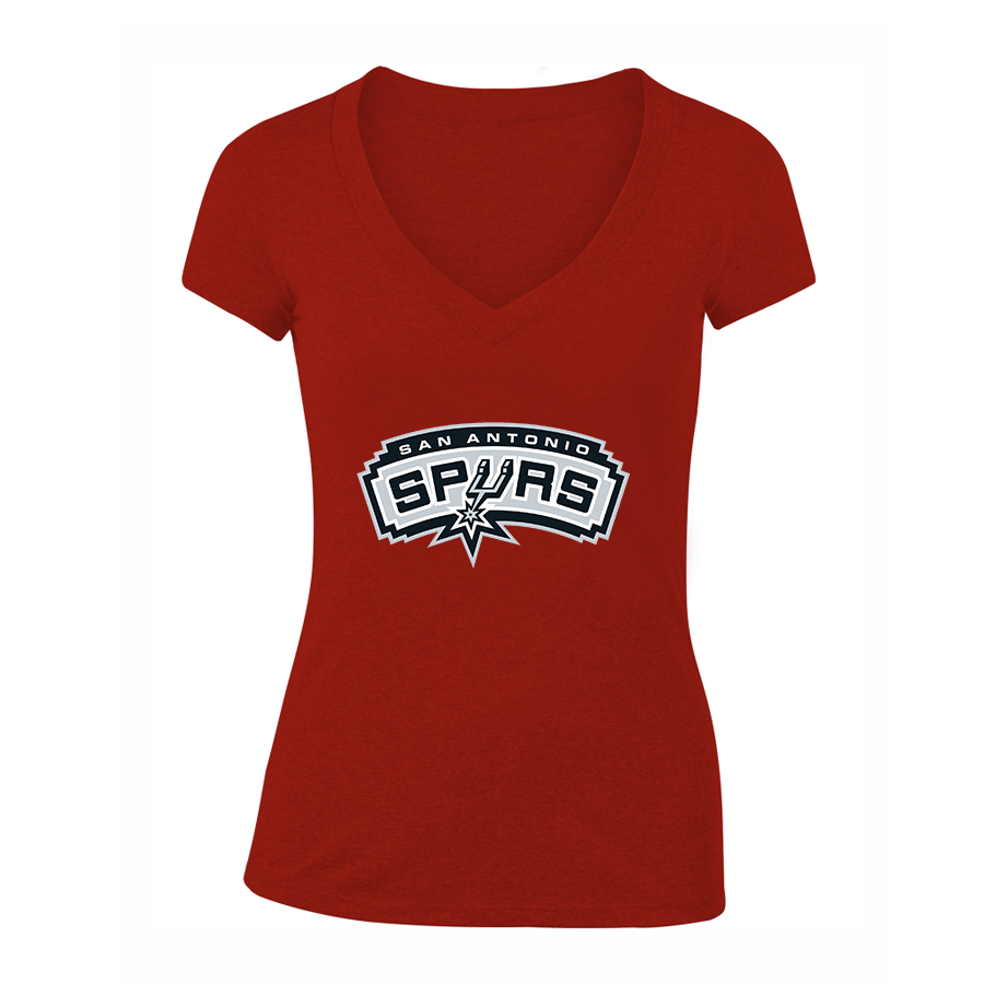 Women's San Antonio Spurs V Neck T-Shirt