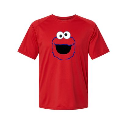 Men's Sesame Street Cookie Monster face Performance T-Shirt