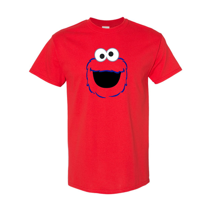 Men's Sesame Street Cookie Monster face Cotton T-shirt