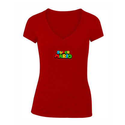 Women's Super Mario V Neck T-Shirt