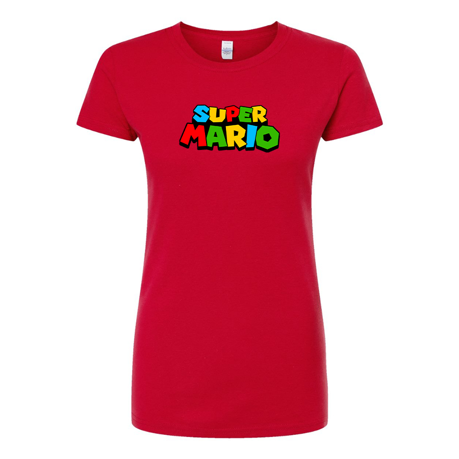 Women's Super Mario Round Neck T-Shirt