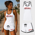 Roblox women's white tank top and shorts set
