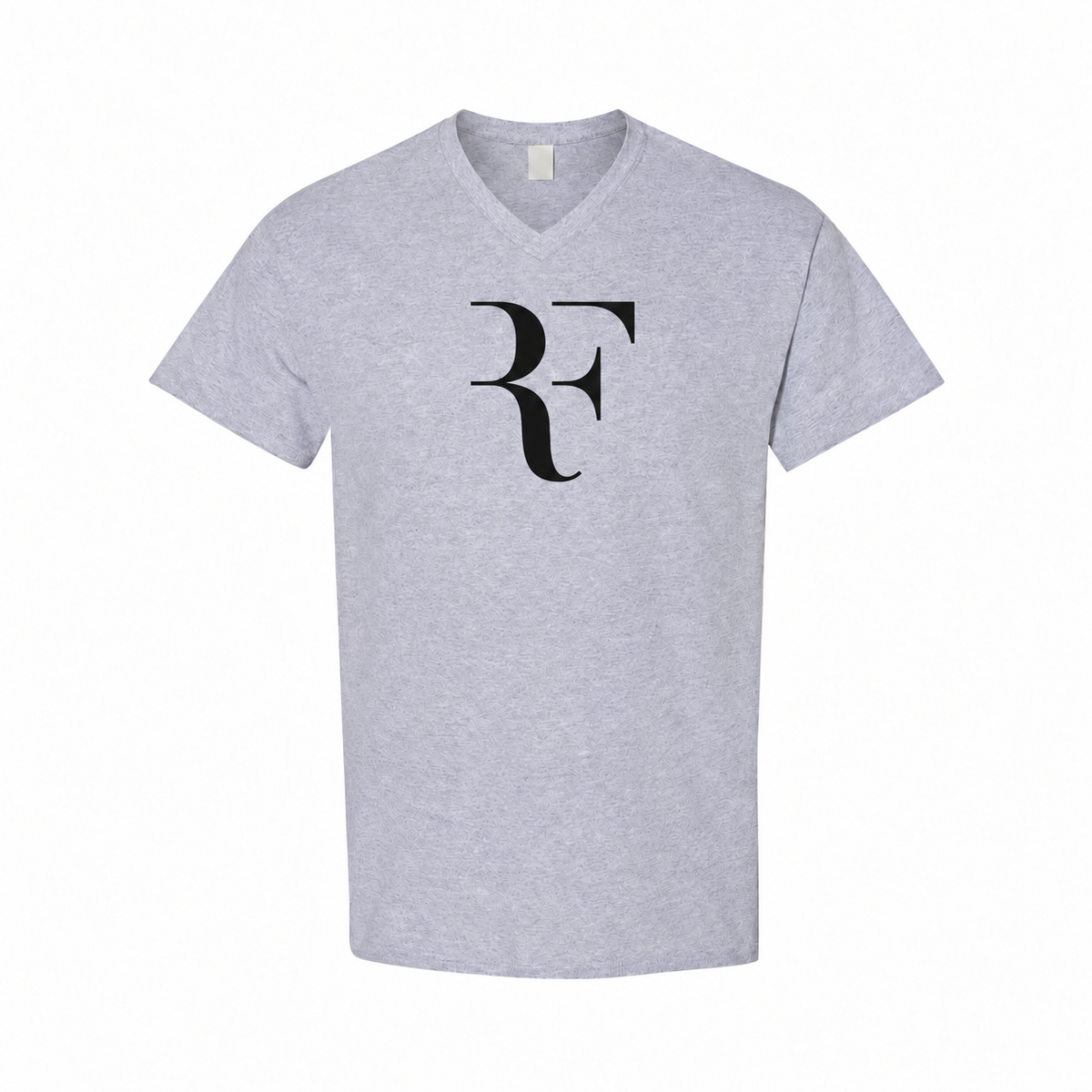 Roger Federer men's cotton V-neck T-shirt - Gray