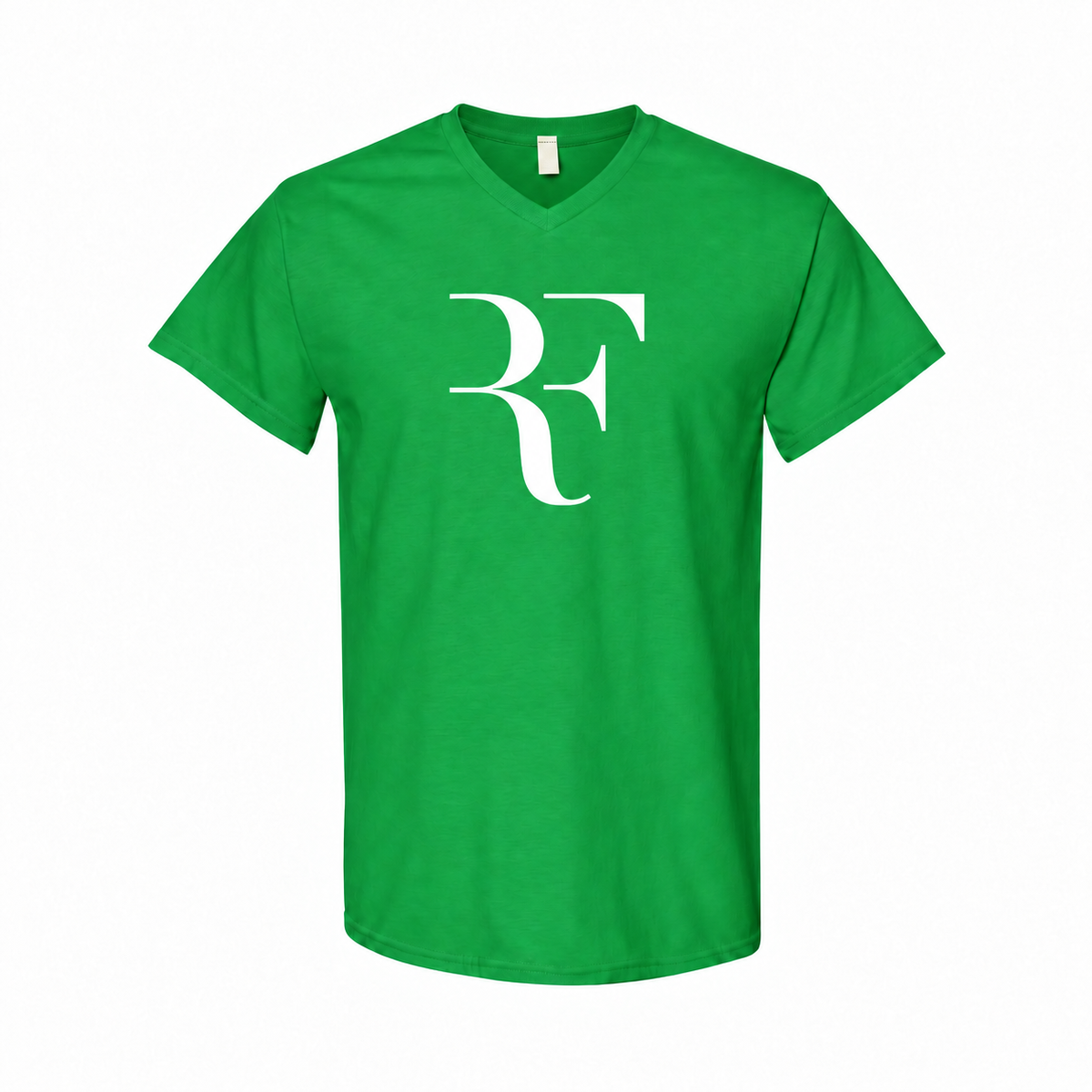 Roger Federer men's cotton V-neck T-shirt - Green