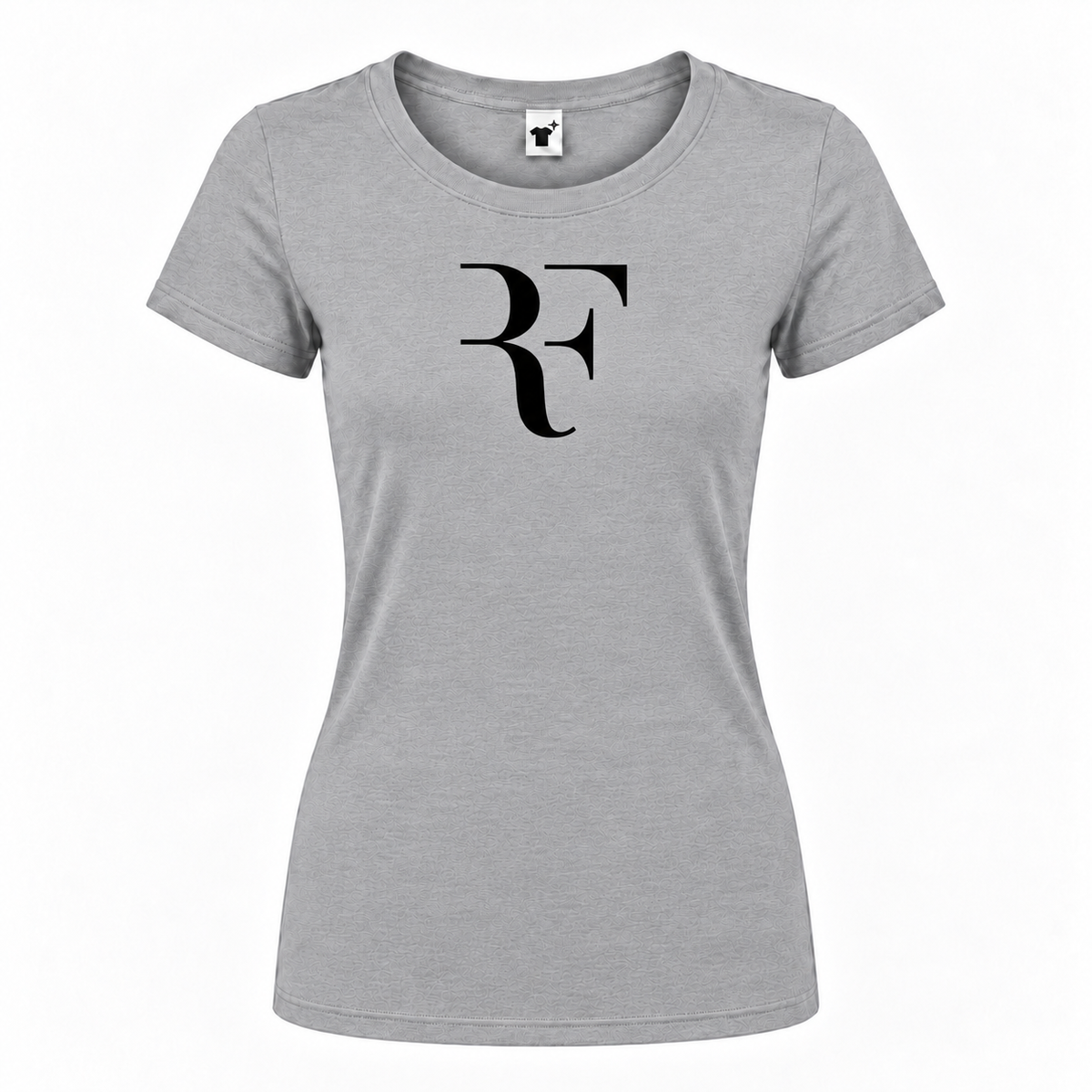 Roger Federer women's round neck T-shirt in Gray