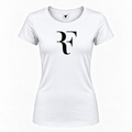 Roger Federer women's round neck T-shirt in White