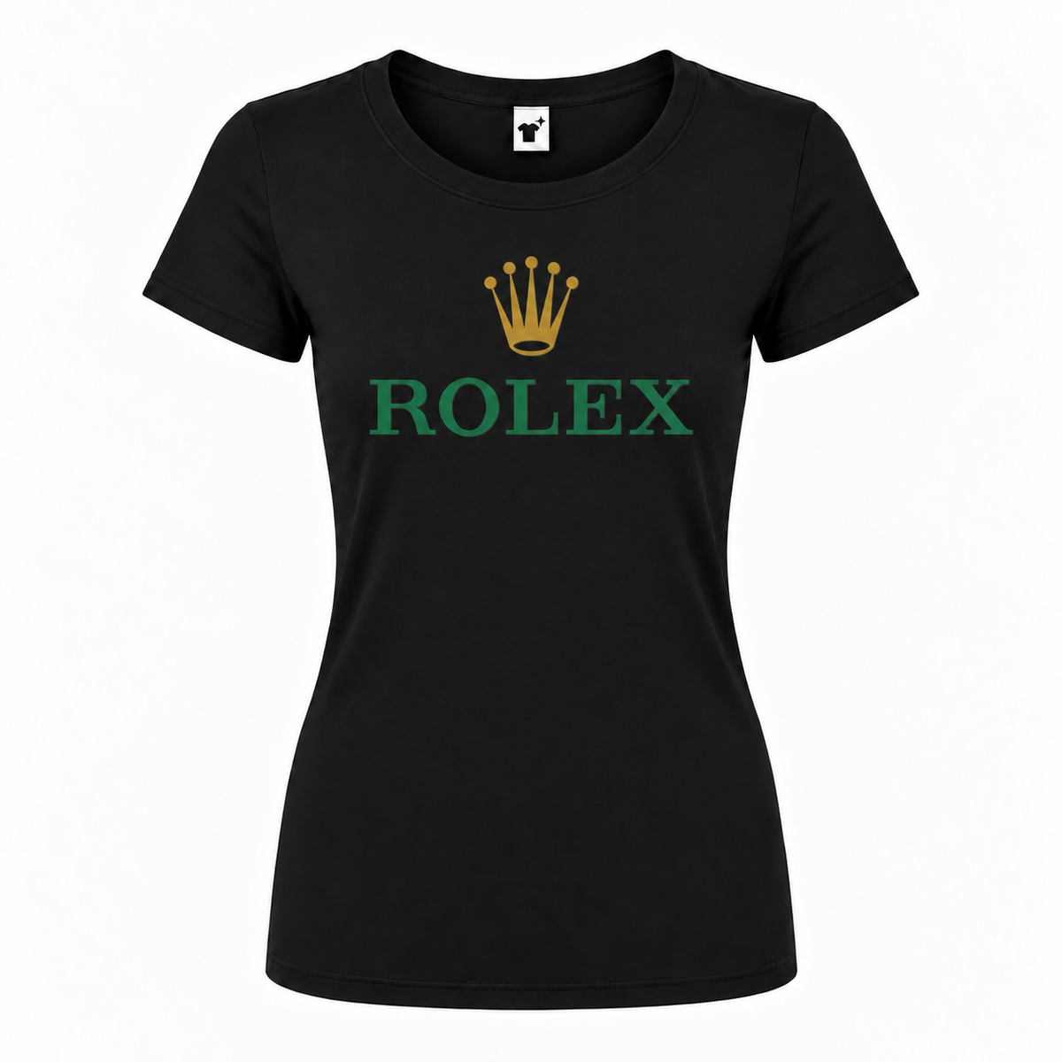 Women's Rolex Round Neck T-Shirt, black