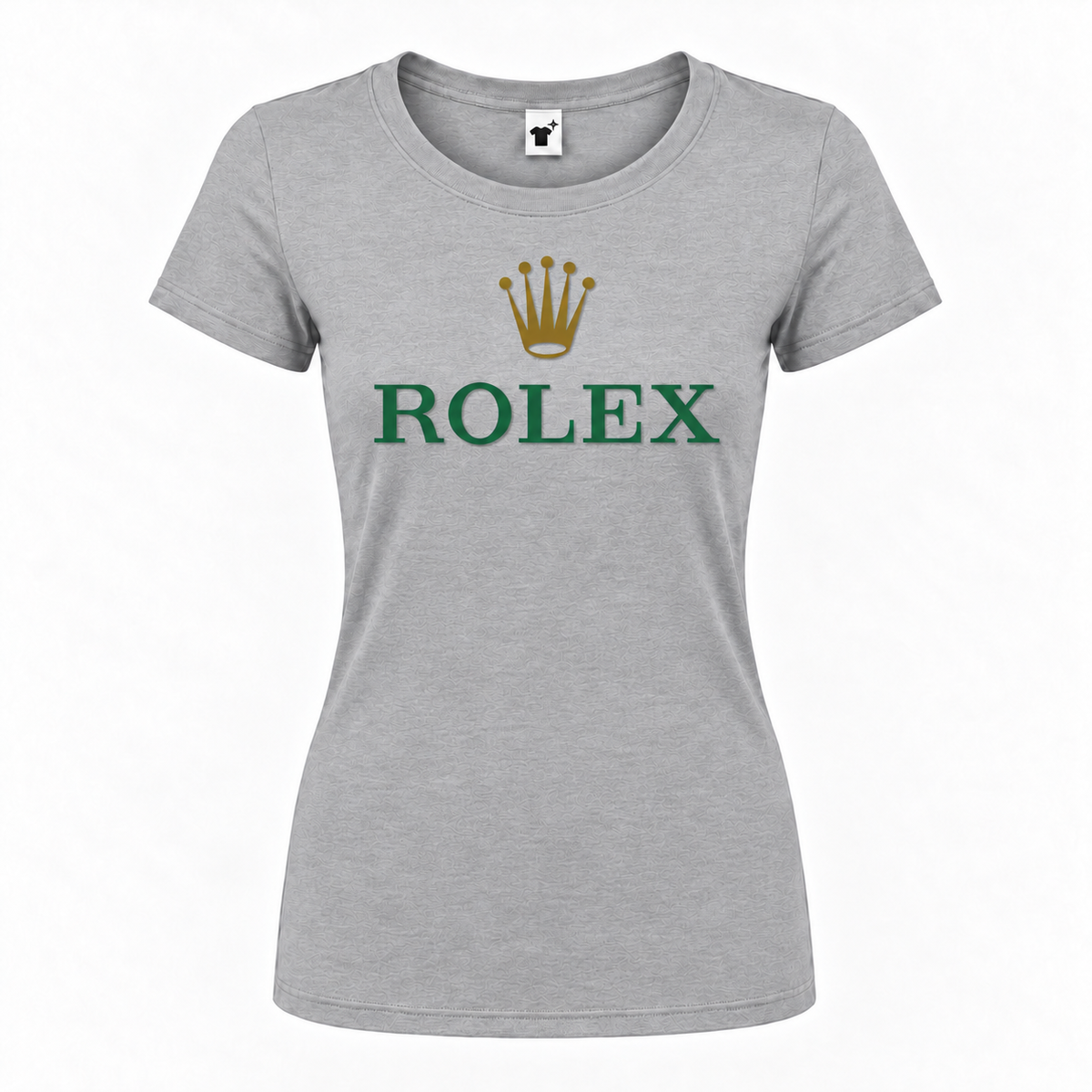 Women's Rolex Round Neck T-Shirt, gray