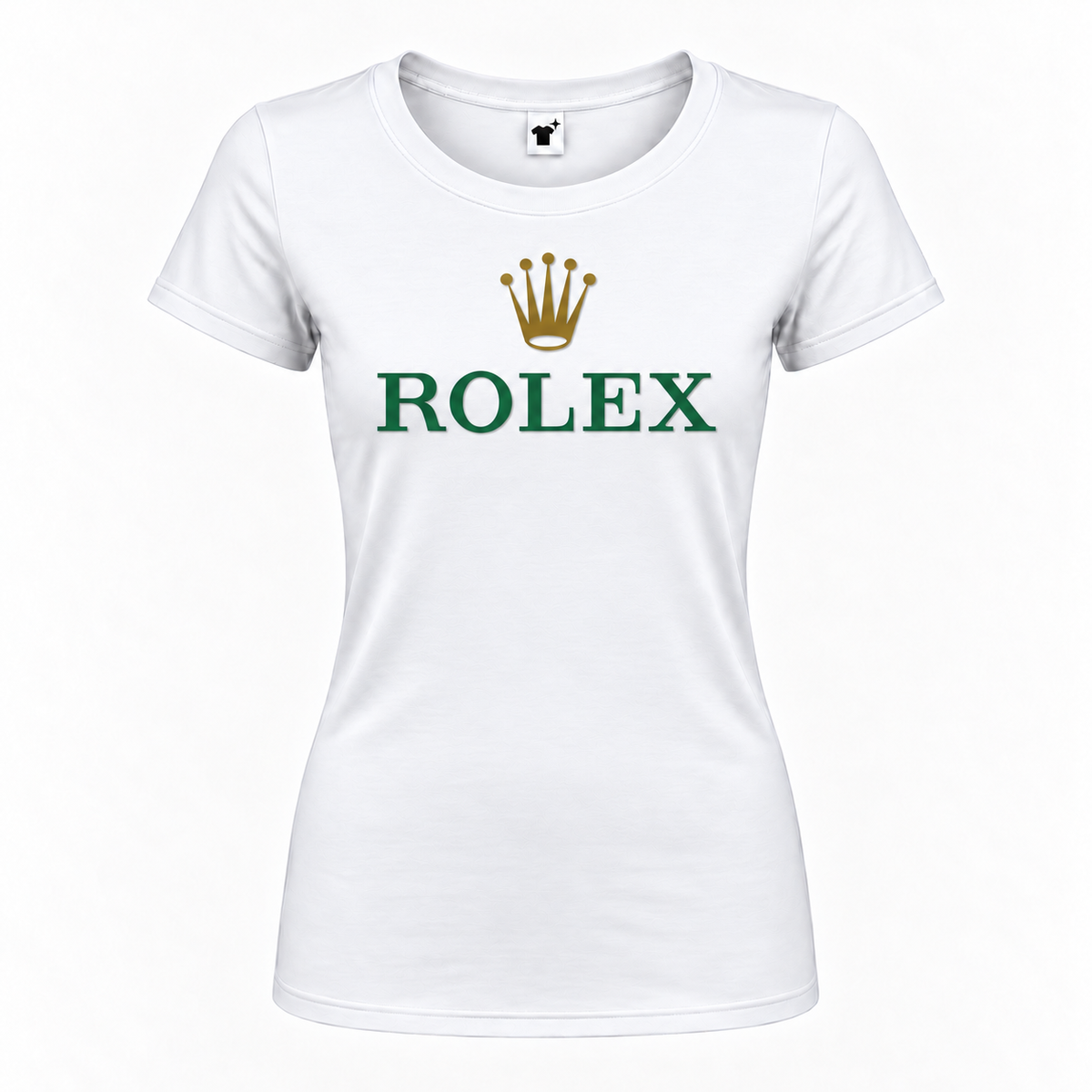 Women's Rolex Round Neck T-Shirt, white
