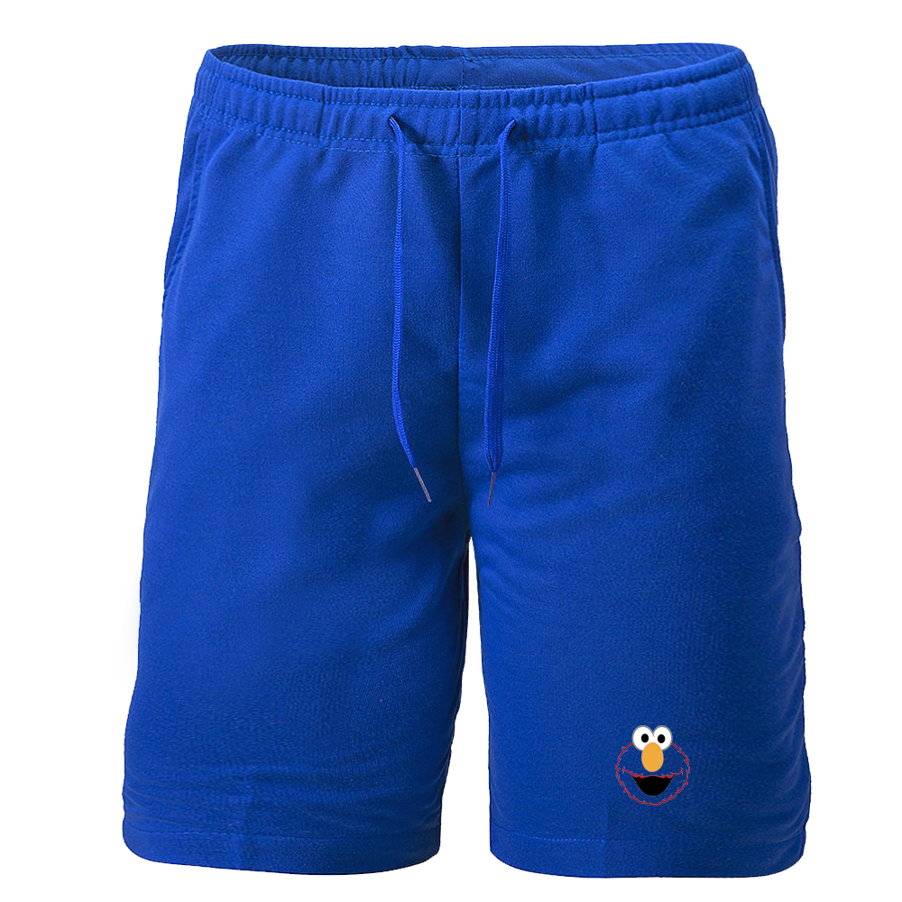 Men's Sesame Street Elmo Face Athletic Fleece Shorts